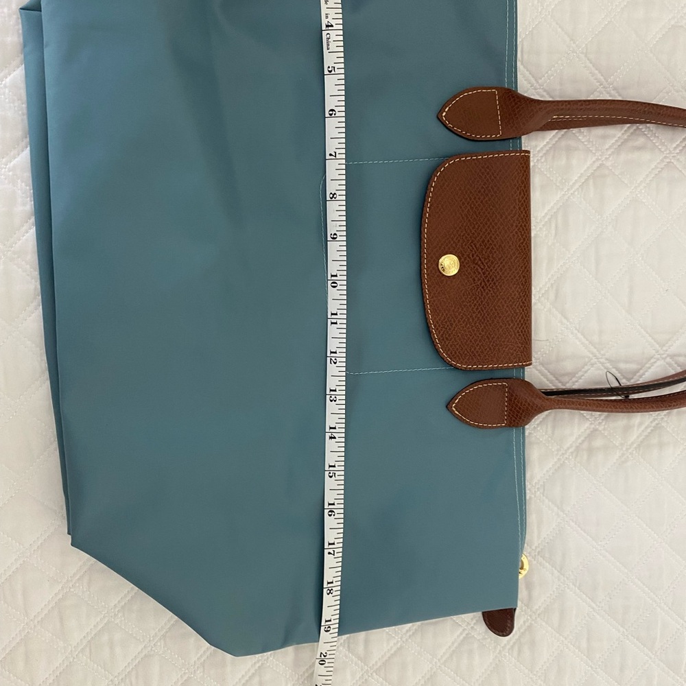 Elegant Blue and Brown Longchamp tote Bag - Picture 4 of 8